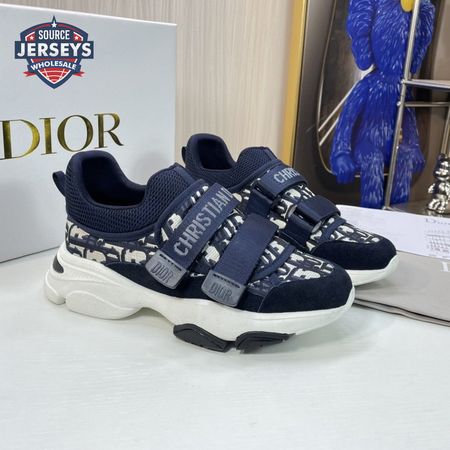 DIOR D-WANDER SNEAKER DEEP BLUE DIOR OBLIQUE TECHNICAL FABRIC - CD101