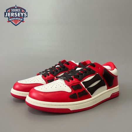 AMIRI SKEL TOP LOW WHITE RED WHITE - AMI001