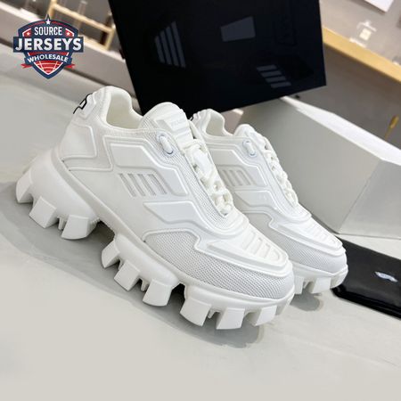 PRADA CLOUDBUST THUNDER TECHNICAL FABRIC SNEAKERS WHITE - PA001