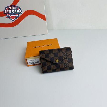 wallet victorine damier ebene rose ballerine