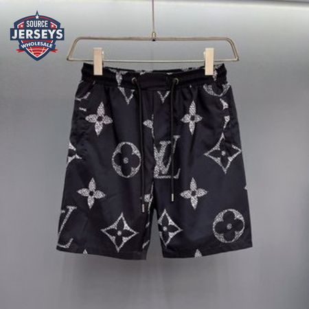 short printed yellow logo monochrome shorts