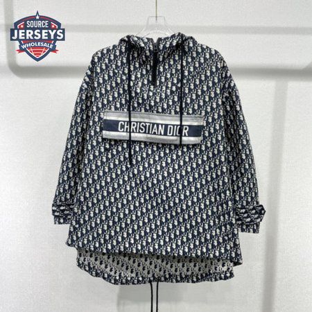 Christian Dior | Hoodie Anorak Blue And Ecru Oblique Oversize