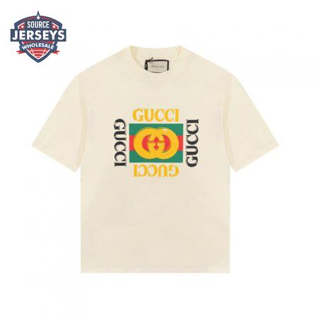 GG KIDS' COTTON T-SHIRT WITH GUCCI LOGO