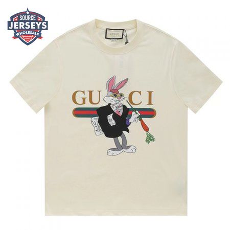 Gucci 2023 Spring and Summer New Year of the Rabbit Limited Letter ogo Short Sleeve T-shirt