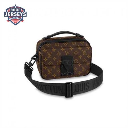 s lock messenger bag monogram macassar coated canvas - lbb05