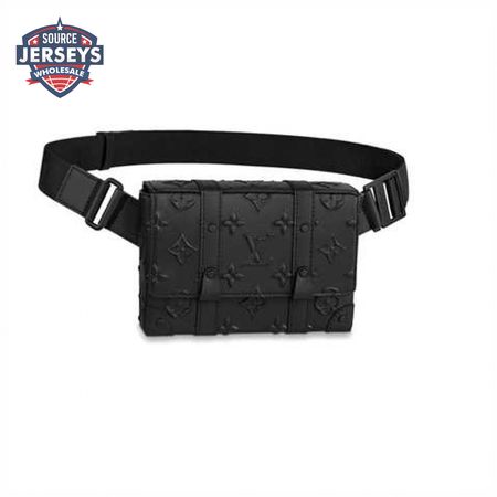 trunk slingbag black monogram seal cowhide leather - lbb08