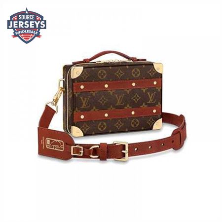 nba handle trunk monogram coated canvas textile lining in brown - lmb009