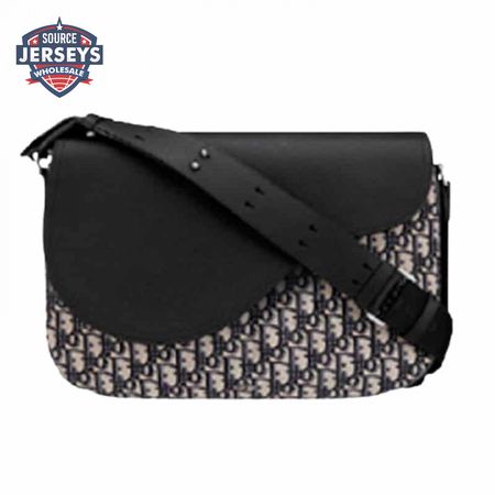 BEIGE AND BLACK DIOR OBLIQUE JACQUARD AND BLACK GRAINED CALFSKIN