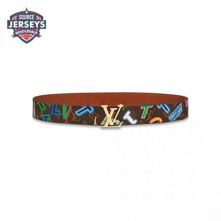 LOUIS X NBA INITIALES 40MM REVERSIBLE BELT MONOGRAM CANVAS CALF LEATHER REVERSE - B75