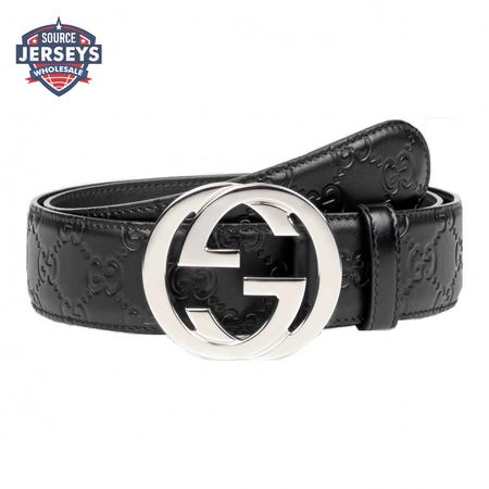 GUCCI INTERLOCKING-G LEATHER BELT - B7