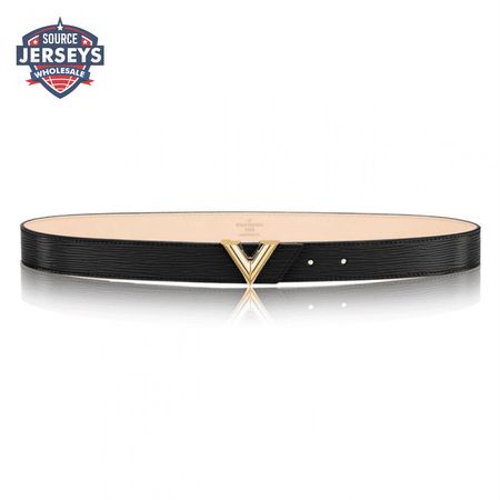 black epi leather essential v belt - b125