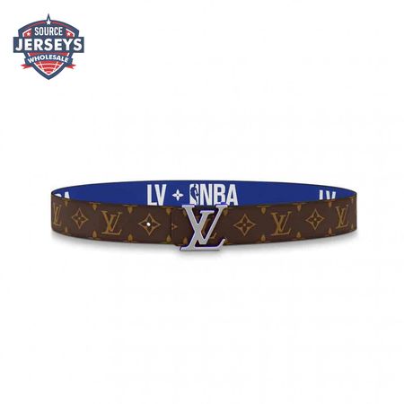 x nba 3 steps 40mm reversible monogram canvas belt - b113