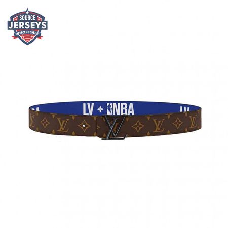 x nba 3 steps 40mm reversible monogram canvas belt - b98