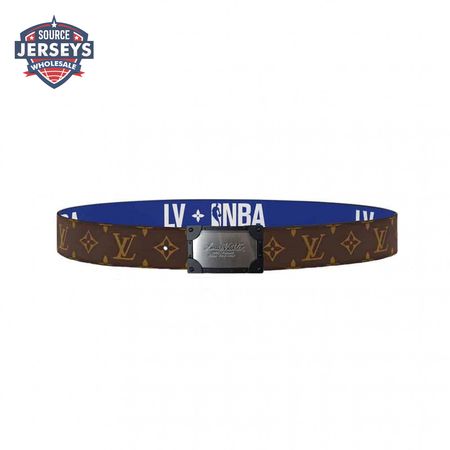 x nba 3 steps 40mm reversible monogram canvas belt - b97