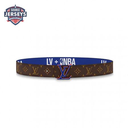 x nba 3 steps 40mm reversible monogram canvas belt - b82