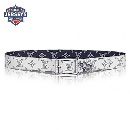 white/blue monogram sa.vane canvas chap.man brothers re.verso belt - b101