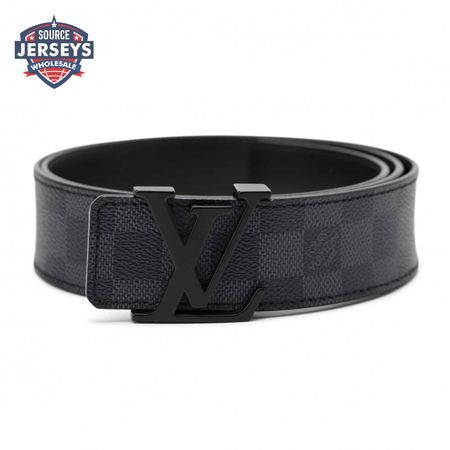 belt initiales damier graphite black grey - b30