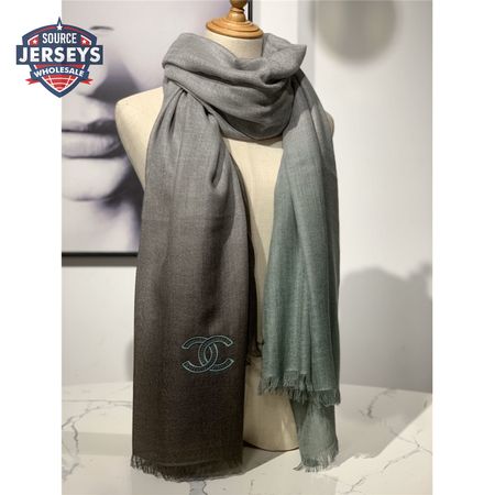 Chanel cashmere shawl dark green