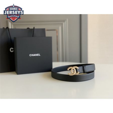 chanel logo classic belt