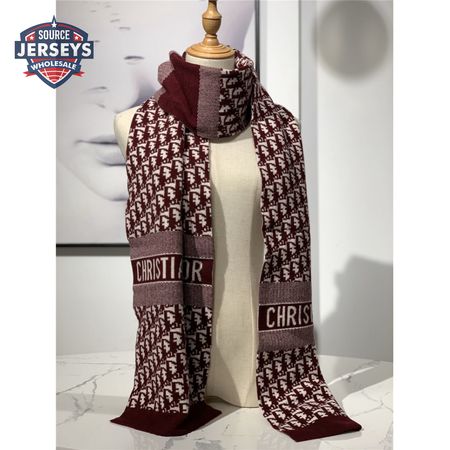 dior cashmere shawl Wine red