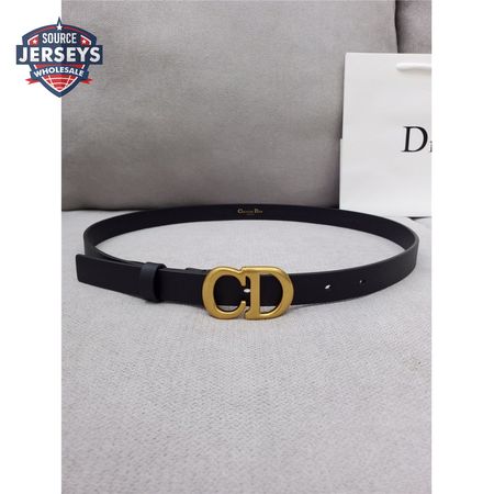 dior CD black leather belt