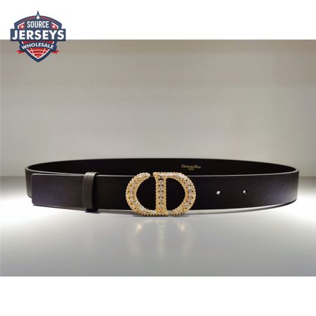 dior CD black leather belt