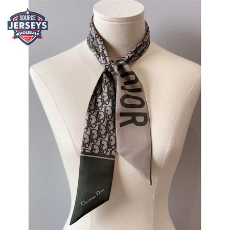 Dior letters small ribbon green