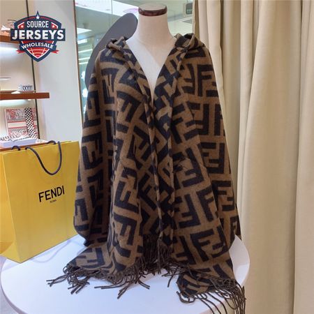 fendi FF classic pattern cashmere cloak