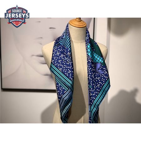 hermes silk scarf blue