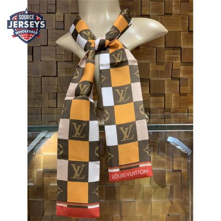 Monogram Giant Jungle silk scarf Coffee color