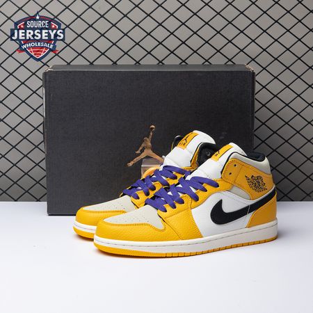 Air Jordan 1 Mid SE Lakers 852542-700 Unisex