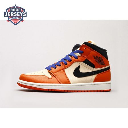 Air Jordan 1 Mid Team Orange Black Unisex