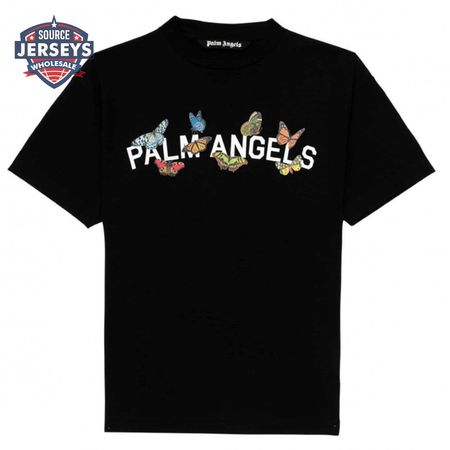 PALM ANGELS BUTTERFLY COLLEGE TEE - PA16