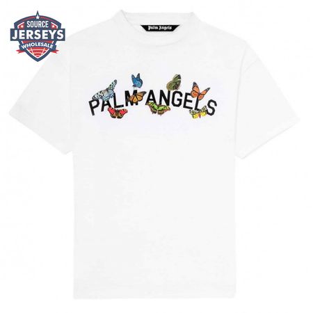 PALM ANGELS BUTTERFLY COLLEGE TEE - PA17