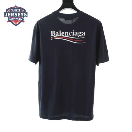 BALENCIAGA CLASSIC NAVY COKE SHORT SLEEVE