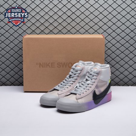 Nike Blazer Mid Off-White Wolf Grey Serena Queen AA3832-002 Unisex