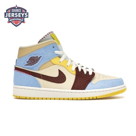 Jordan 1 Mid SE Fearless Maison Chateau Rouge Men's