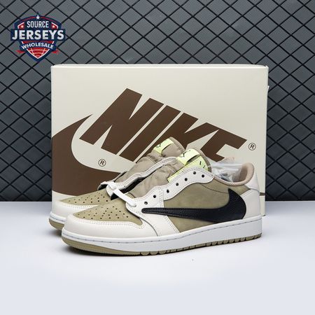 Jordan 1 Retro Low Golf Travis Scott Neutral Olive FZ3124-200 Unisex