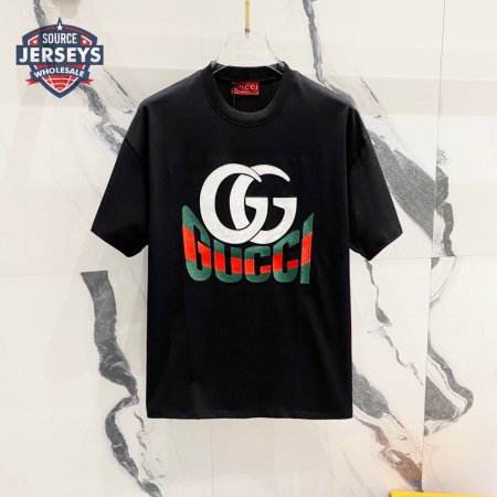 GUCCI LOGO Letter Print T-Shirt Black