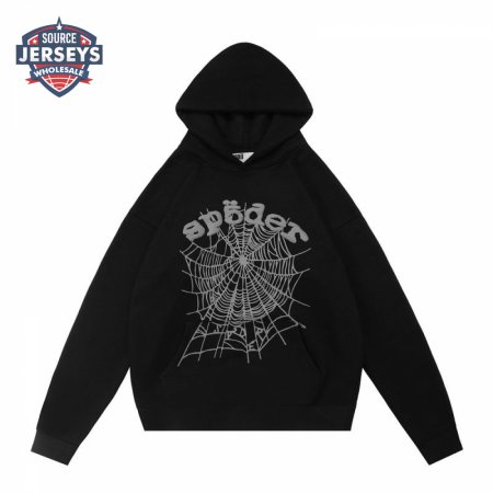 Sp5der Hoodies Black