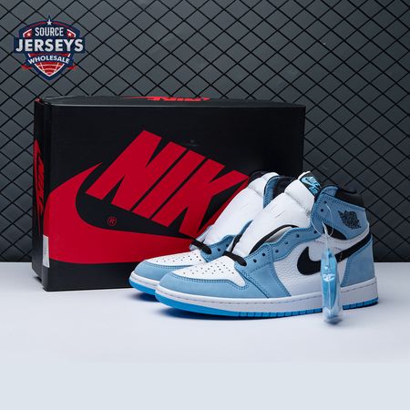 Jordan 1 Retro High White University Blue Black Unisex