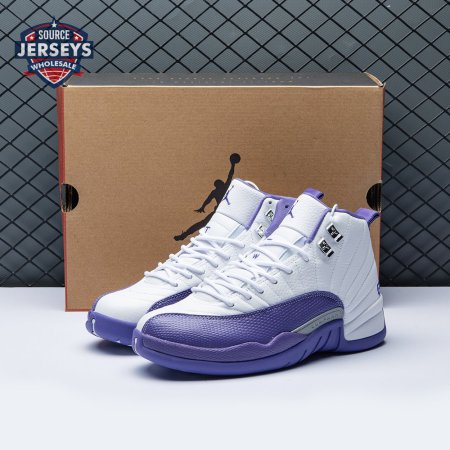 Air Jordan 12 White Purple Men's