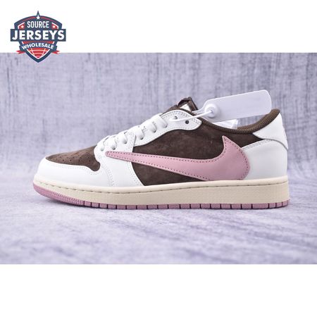 Travis Scott x Air Jordan 1 Low OG Dark Pony Pink Oxford DZ4137-206 Unisex