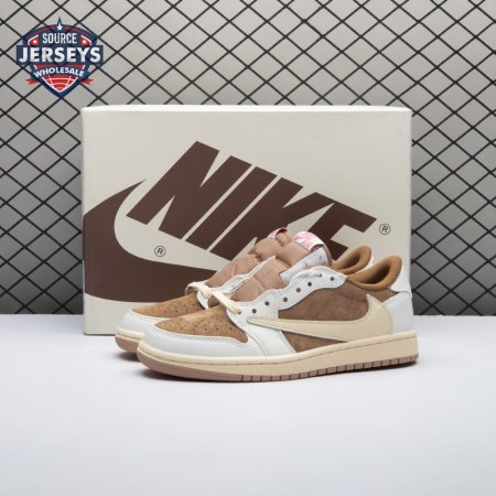 Jordan 1 Retro Low OG SP Travis Scott Sail Shy Pink DM7866-106 Unisex