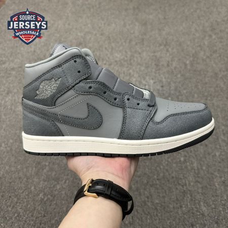 Jordan 1 Mid Distressed Smoke Grey FJ3448-001 Men's