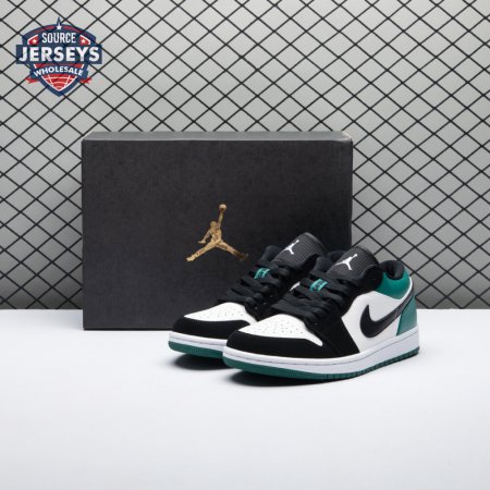 Jordan 1 Low White Black Mystic Green 553558-113 Unisex