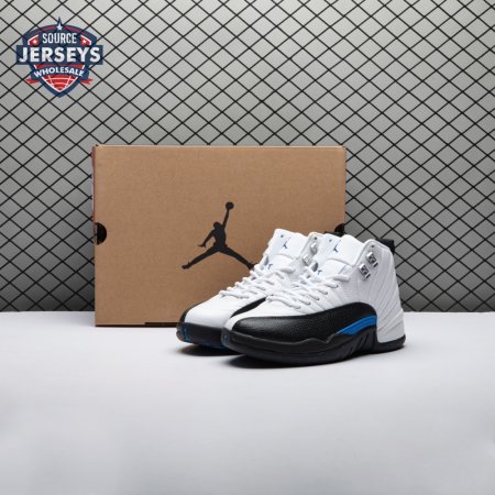 Jordan 12 Black White Blue Men's