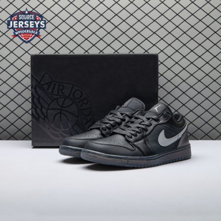 Jordan 1 Low Black White Dark Smoke Grey Unisex