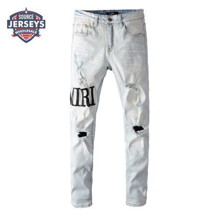 Amiri Logo Jeans White