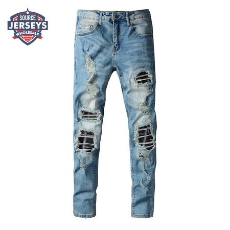 Amiri Ripped Jeans Blue / Black